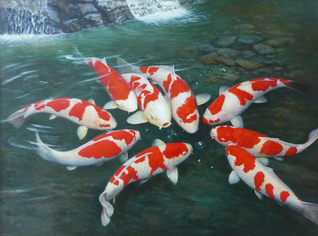 Prosperity Carps (With Waterfall)
