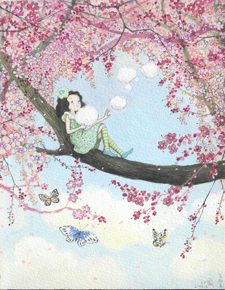 White, Light and Fluffy Amongst the Pinks