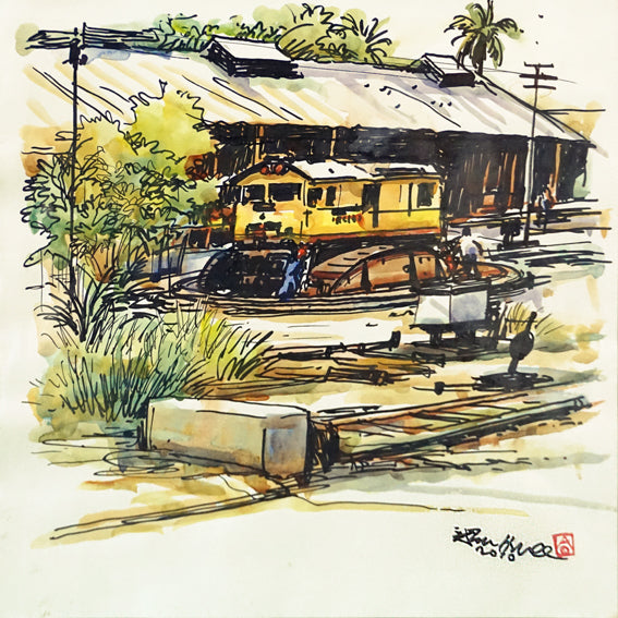 Bumboats Parked at Boat Quay