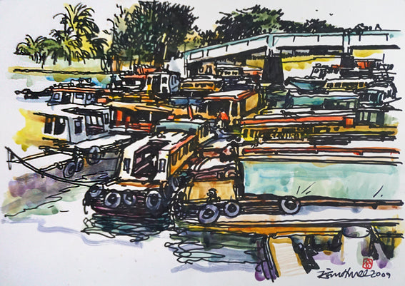 Bumboats by the Bridge