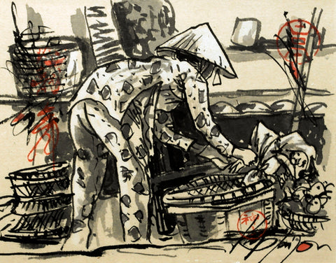 Sketch 8 - Vietnamese Street Scene