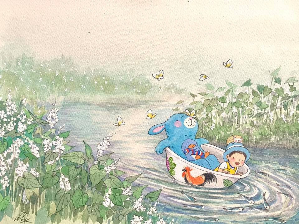 Slow Boat Across Stream Of Fragrances