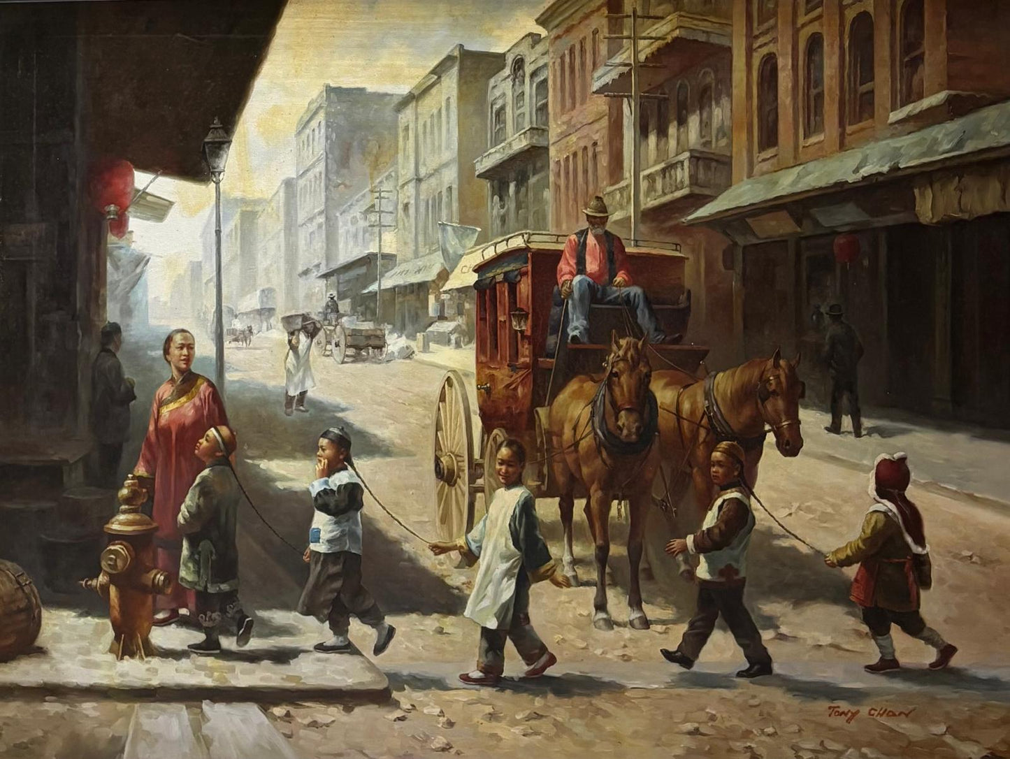 Hands to Braids, We Cross The Street