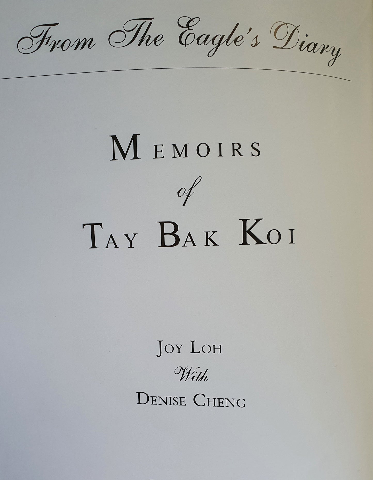 Memoirs of Tay Bak Koi