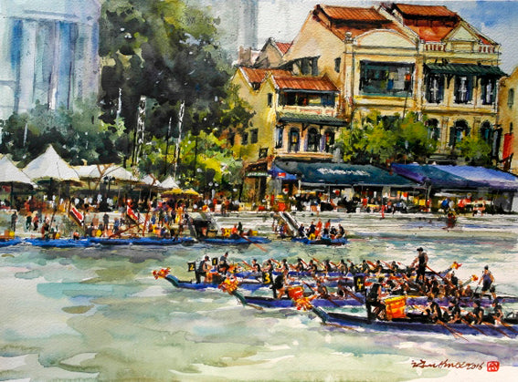 Dragon Boat Race at the Singapore River