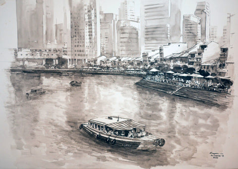 The Singapore River (in willow tone) 2008.607