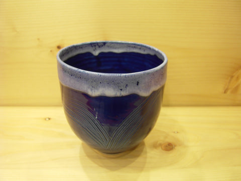 Blue Moon - Cobalt Blue Vase with Fern