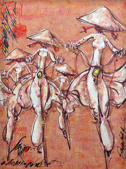 Butterfly Girls (Orange Background)