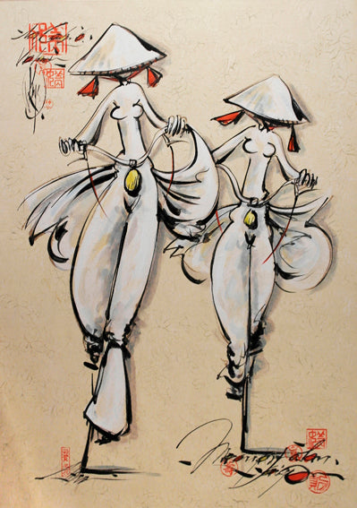 Butterfly Girls (Pastel Yellow Background)