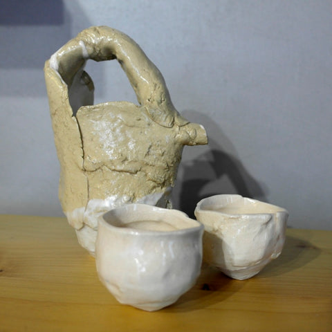 Handmade Teapot & 2 Cups